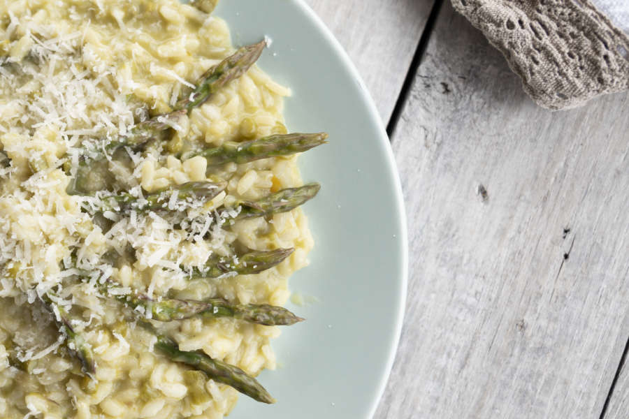 Risotto con asparagi verdi piacentini