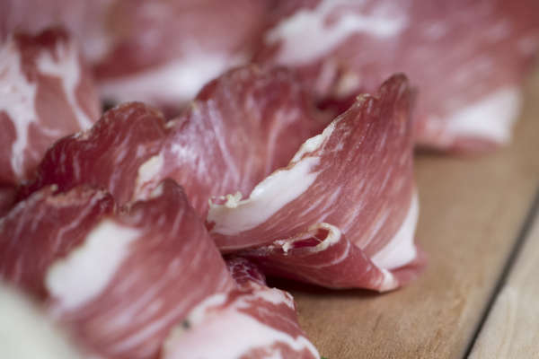 Coppa piacentina DOP affettata