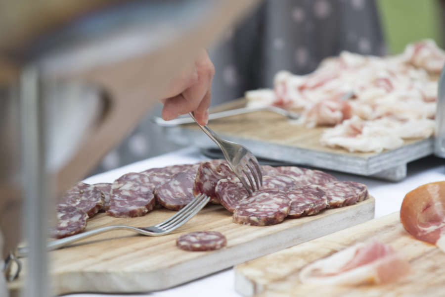 Salame piacentino DOP tagliere